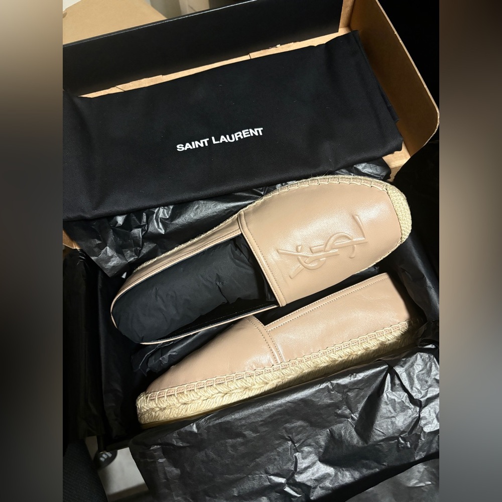New Saint Laurent leather Espadrilles 39